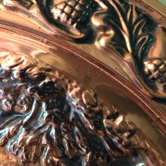 Vintage Large 19 1/4 inches copper craft Guild hanging wall plate - Picture 4 of 4